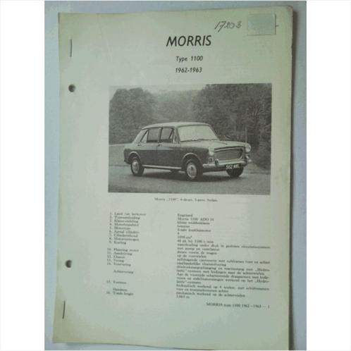 Morris 1100 Vraagbaak losbladig 1962-1963 #2 Nederlands, Boeken, Auto's | Boeken, Gelezen, Ophalen of Verzenden