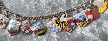 49 Vintage 800,835,900,925 zilveren emaille bedelketting beschikbaar voor biedingen