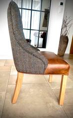 Chesterfield ik leder met Harris tweed, Ophalen, Zo goed als nieuw