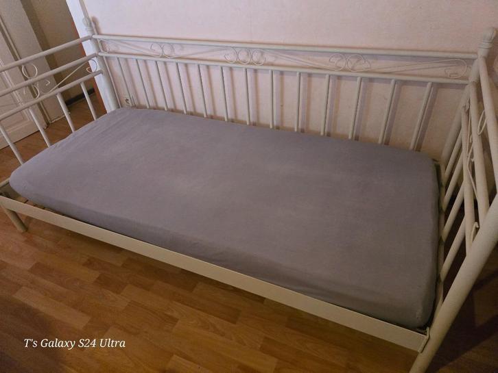 BED 90x200 COMPLEET met lattoflex & matras - ZGAN!, Huis en Inrichting, Slaapkamer | Bedden, Zo goed als nieuw, Eenpersoons, 90 cm
