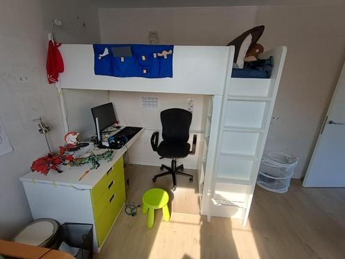 hoogslaper met bureau en kleerkast, Kinderen en Baby's, Kinderkamer | Stapelbedden en Hoogslapers, Gebruikt, Hoogslaper, Ophalen of Verzenden