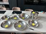 Set demeyere 7 geschikt voor alle vuren, Ophalen, Aluminium, Pannenset, Zo goed als nieuw