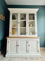 Vitrine chene blanc, Maison & Meubles, Armoires | Vitrines, Avec porte(s), Comme neuf, Enlèvement, Cottage