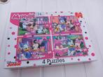 4 puzzels Disney junior Minnie, Ophalen of Verzenden, Zo goed als nieuw