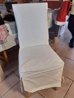6 housses de chaises beiges en coton, Maison & Meubles, Comme neuf, Enlèvement