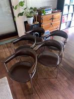 5 prachtige vintage stoelen, Cuir, Enlèvement ou Envoi