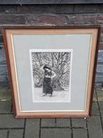 gravure signe felicien rops, Antiek en Kunst, Ophalen of Verzenden