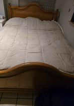 Zeer stevig eiken bed  met lattenbodem, Huis en Inrichting, Slaapkamer | Complete slaapkamers, Ophalen, Zo goed als nieuw