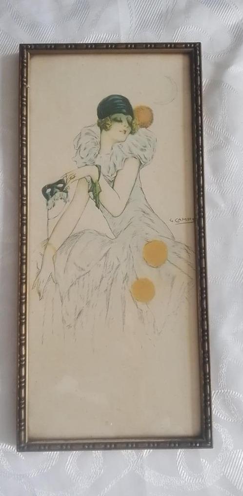 Originele art nouveau-lithografie, Antiek en Kunst, Kunst | Litho's en Zeefdrukken, Verzenden