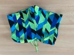 Groen-blauwe zwembroek jongens, Ophalen, Gedragen, Groen
