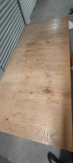 Grote eettafel 8 personen in vol hout en zwarte poten, Huis en Inrichting, Tafels | Eettafels, Ophalen, Gebruikt, 100 tot 150 cm