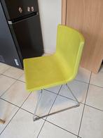 Bernhard leren stoelen kleur limoengroen (set van 3), Huis en Inrichting, Stoelen, Ophalen, Zo goed als nieuw, Leer