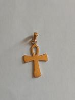 Pendentif croix de vie Or 18K 1.26 gr, Ophalen, Gebruikt, Goud, Goud