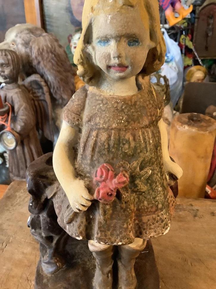 Bloemenmeisje uit de jaren 30 !, Antiquités & Art, Antiquités | Autres Antiquités, Enlèvement