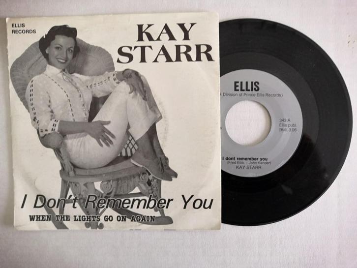 KAY STARR - I don't remember you, CD & DVD, Vinyles Singles, Comme neuf, Single, Jazz et Blues, 7 pouces, Enlèvement ou Envoi