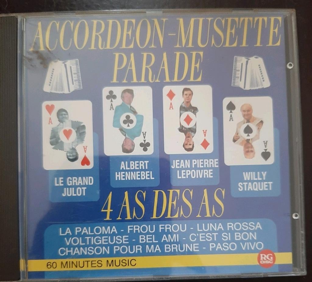 Cd - accordéon musette - staquet,lepoivre,julot,hennebel, Enlèvement ou Envoi, Utilisé