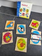 Puzzel hout dieren - 3 stukjes per set, Kinderen en Baby's, Speelgoed | Kinderpuzzels, Minder dan 10 stukjes, Gebruikt, 6 maanden tot 2 jaar