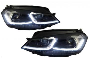 Koplampen set VW Golf 7 Zwart/Zilver BJ 2012-2017 beschikbaar voor biedingen