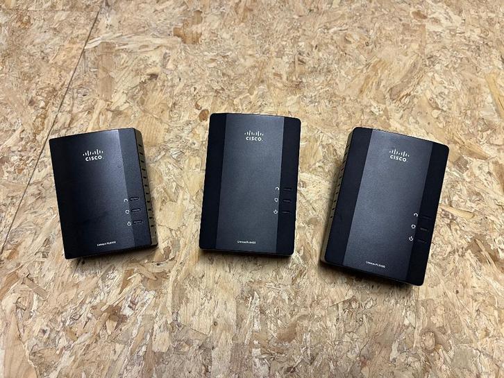 CISCO PowerLine adapters - Set van 3, Computers en Software, Powerlines, Gebruikt, Ophalen of Verzenden