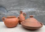Keramische potten en één originele tagine., Antiek en Kunst, Ophalen