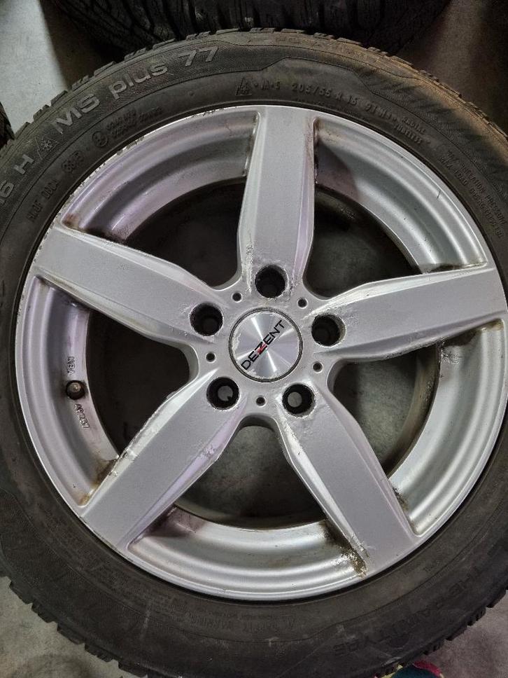 205/55/16 winterbanden op 5x120 BMW Series 1-velgen, Auto-onderdelen, Banden en Velgen, Band(en), Winterbanden, 16 inch, 205 mm