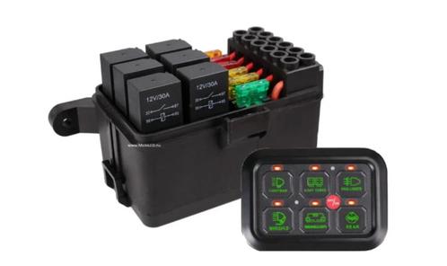 Bedieningspaneel met power unit 6 knops 12V, Auto-onderdelen, Verlichting, Nieuw, Ophalen