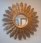 Miroir soleil 70cm en bois ! 1965 avec verre sorcière., Ophalen