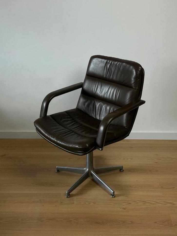 Artifoet Geoffrey Harcourt 70’ - Bruin leder, Huis en Inrichting, Fauteuils, Zo goed als nieuw, Ophalen