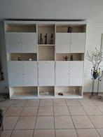 Witte wandkast van Interlubke met inbouwtafel, Ophalen, Gebruikt, 200 cm of meer, 200 cm of meer