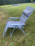 Fauteuil relax pliable, chaise de jardin, gris, Jardin & Terrasse, Enlèvement, Utilisé