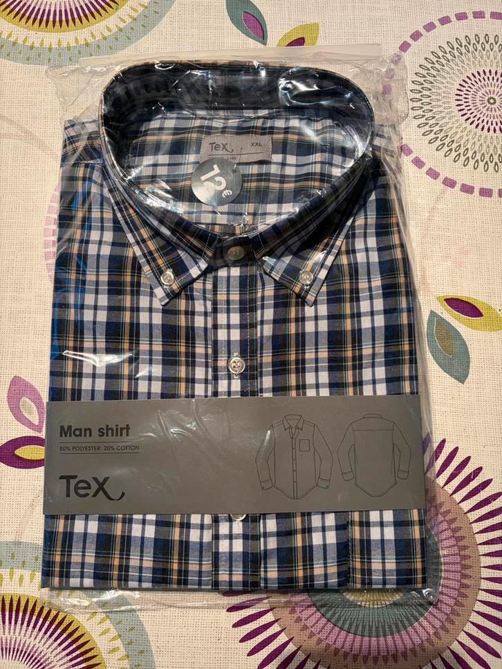 Geruit hemd met lange mouwen — maat XXL, Kleding | Heren, Overhemden, Nieuw, Overige halswijdtes, Ophalen of Verzenden