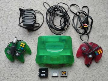 Nintendo 64 Jungle Green Edition met extra's!, Enlèvement ou Envoi, Utilisé