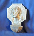 benitier mural en fonte d'aluminium tète de christ, Antiquités & Art, Antiquités | Objets religieux, Enlèvement ou Envoi