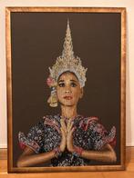 Thaise dame, handwerk, 65 cm x 90 cm, Antiquités & Art, Enlèvement