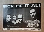Affiche du concert Sick Of It All, Enlèvement ou Envoi