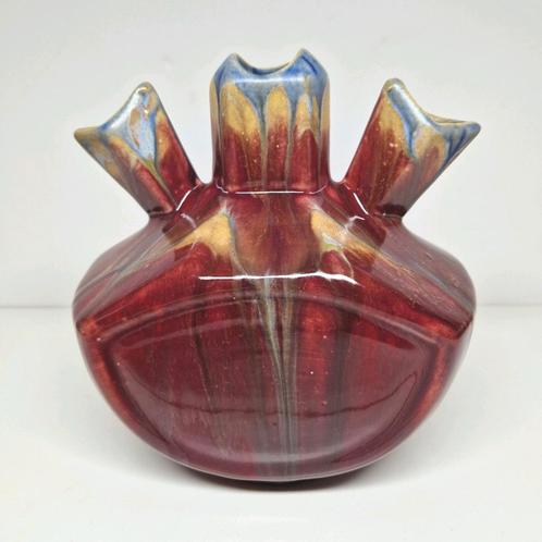 Keramieken Art Deco tulpenvaas, Faïencerie de Thulin, België, Antiek en Kunst, Antiek | Keramiek en Aardewerk, Ophalen of Verzenden