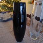 2 hoge vazen, Gebruikt, Zwart, Ophalen of Verzenden, Glas