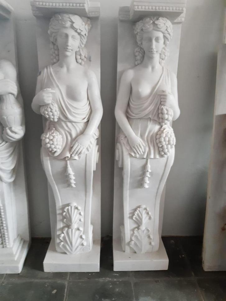 Koppel vol marmeren beelden hand gekapt oudere stukken TOP!, Antiek en Kunst, Kunst | Beelden en Houtsnijwerken, Ophalen of Verzenden