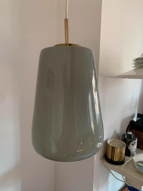Suspension lampe opaline vintage 60’s 70’s, Antiek en Kunst, Antiek | Verlichting