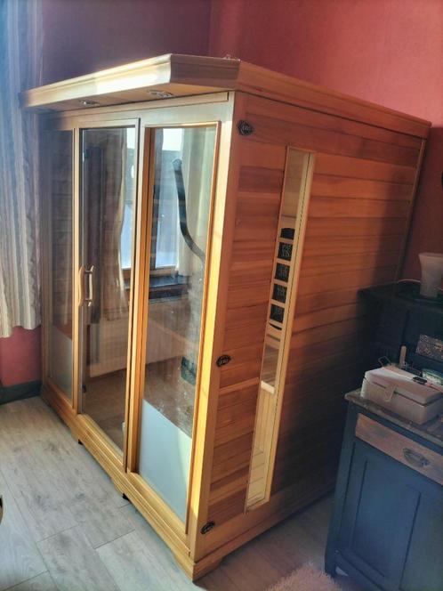 Hemlock Wood infraroodsauna voor 4 personen 175x120x19, Sport en Fitness, Sauna, Zo goed als nieuw, Complete sauna, Infrarood