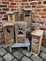 Halloween decoratie – houten lantaarns, Huis en Inrichting, Gebruikt, Ophalen