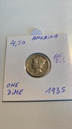 Zilver munt Amerika, Postzegels en Munten, Munten | België, Verzenden, Zilver