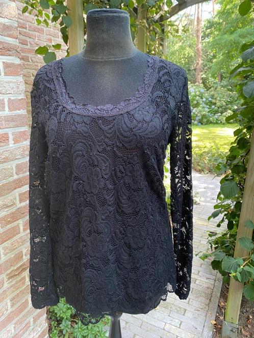 Mamalicious zwarte kanten tuniek met top - L (40), Kleding | Dames, Blouses en Tunieken, Zo goed als nieuw, Maat 38/40 (M), Zwart