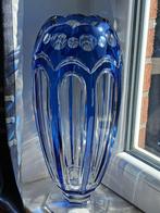 Val St Lambert - Vase modéle ADP9 art déco doublé bleu JS, Antiek en Kunst, Ophalen of Verzenden