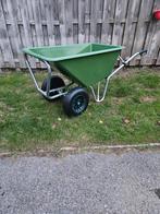 Kruiwagen galvanisert met groene kunststof bak 190 liter, Ophalen