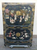 Retro chinese kast, antiek oosters tv kast, vintage meubel, Antiek en Kunst, Ophalen