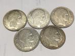 Frankrijk lot 5 x 20 Francs zilver, Ophalen of Verzenden, Frankrijk, Zilver