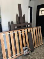 Hoogslaper Vipack Pino met Glijbaan - taupe - tablet+gordijn, Kinderen en Baby's, Kinderkamer | Bedden, Ophalen, 85 tot 100 cm