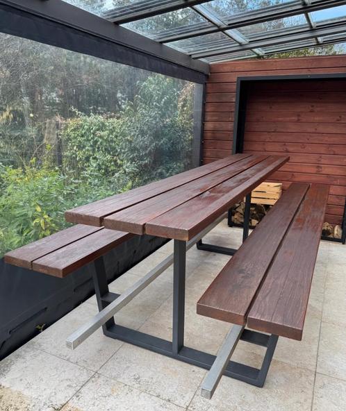 Beer/party table, Tuin en Terras, Tuinbanken, Gebruikt, Hout, Ophalen