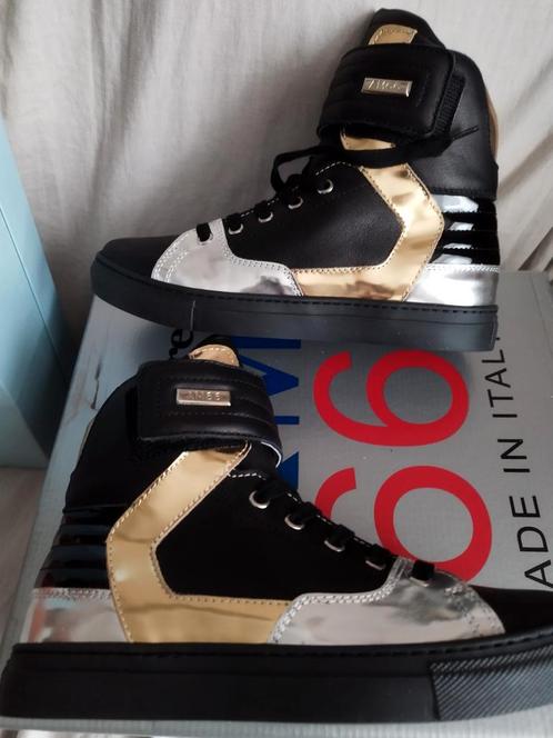 ✓ANDRÉA MONTELPARE AM66 Baskets Sneakers Kips Nero Specchio, Kleding | Heren, Schoenen, Nieuw, Sneakers, Overige kleuren, Ophalen